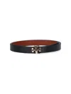 Tory Burch Logo Reversible Belt In Black