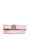 Tory Burch Logo Buckle Belt In Pink