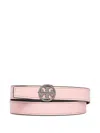 Tory Burch Logo Buckle Belt In Pink