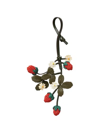 Tory Burch Berry Vine Bag Charm In White