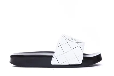 Tory Burch Double T Pool Slides In White