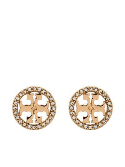 Tory Burch Miller Pavé Stud Earrings In Gold