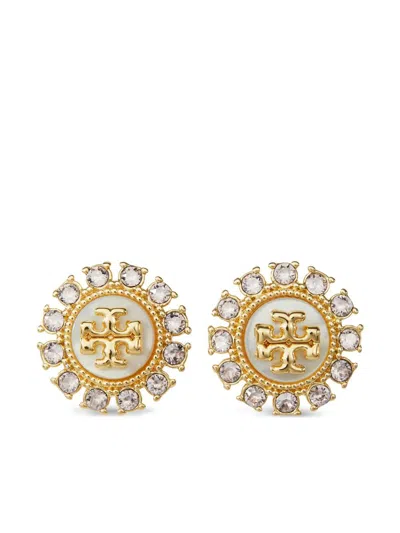 Tory Burch Kira Ohrstecker Mit Kristallverzierung In Gold