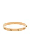 Tory Burch Gold Tone Miller Hinge Stud Bangle In Gold