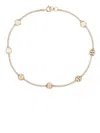 Tory Burch Gold Tone Choker With Logo Plaque In Gold