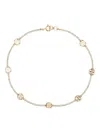 Tory Burch Gold Tone Choker With Logo Plaque In Gold