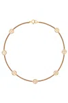 Tory Burch Miller Pavé Gold Chain Necklace In Gold/silver