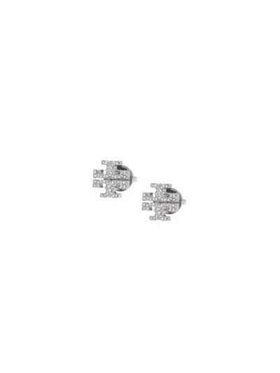 Tory Burch Bijoux Mini Earrings In Silver