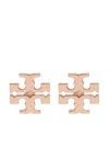 Tory Burch Logo Stud Earrings In Pink