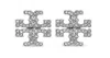 Tory Burch Kira Paved Stud Earrings In Silver