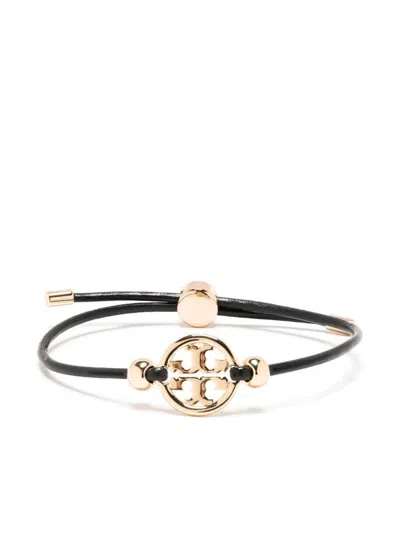 Tory Burch Armband Mit Logo-schild In Tory Gold / Black