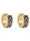 Tory Burch Small Ring Earrings In Tory Gold / Black