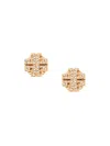 Tory Burch Miller Studded Earrings In Tory Gold / Crystal