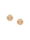 Tory Burch Miller Studded Earrings In Tory Gold / Crystal