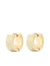 Tory Burch Small T Monogram Hoop Earrings In Tory Gold / New Ivory