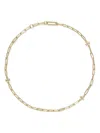 Tory Burch Good Luck Chain Pave Necklace In Tory Gold/crystal
