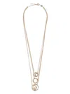 Tory Burch Triple Necklace In Tory Gold/crystal