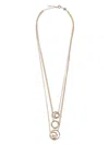 Tory Burch Triple Necklace In Tory Gold/crystal