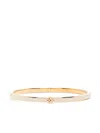 Tory Burch Thin Kira Enamel Bracelet In Tory Gold/new Ivory