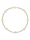 Tory Burch Miller Pavé Gold Chain Necklace In Tory Gold/smo