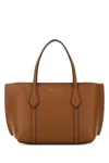 Tory Burch Biscuit Leather Mini Perry Handbag In Brown