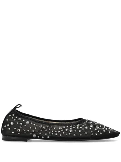 Tory Burch Crystal Ballet Flats In Black
