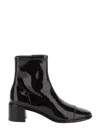 Tory Burch Black Ankle Boots With Logo Plate In Black