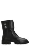 Tory Burch Black Ankle Leather Boots In Black