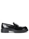 Tory Burch Black Bovine Leather Loafers In Black