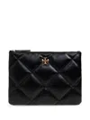 Tory Burch Black Calf Leather Clutch Bag