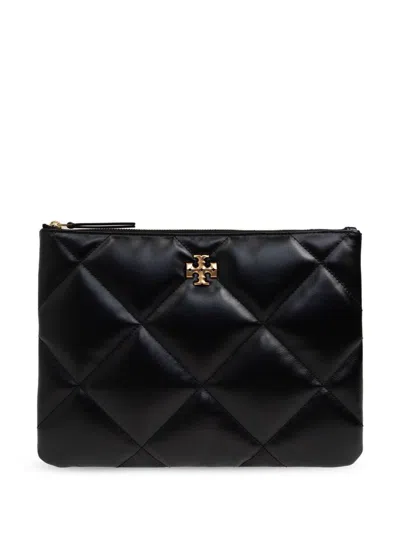 Tory Burch Black Calf Leather Clutch Bag