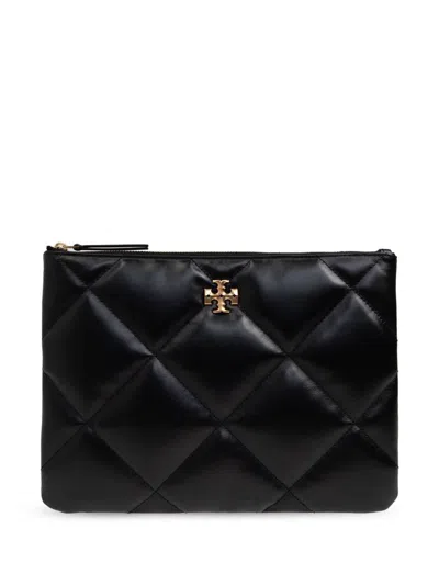 Tory Burch Black Calf Leather Clutch Bag