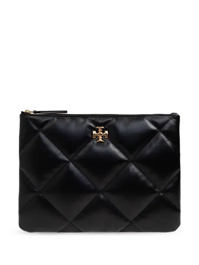 Tory Burch Black Calf Leather Clutch Bag