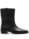 Tory Burch 40mm Pointed-toe Leather Ankle Boots In Black