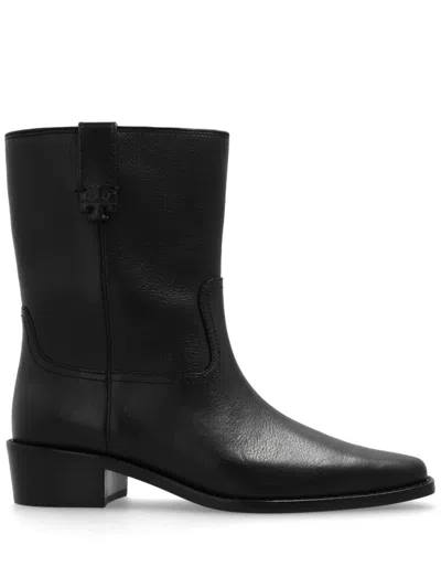 TORY BURCH BLACK CITY WESTERN BOOT