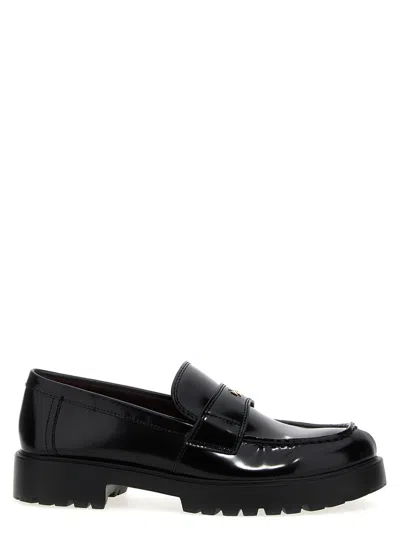 TORY BURCH BLACK CLASSIC LUG LOAFERS