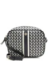 Tory Burch Black Coated Canvas T Zag Camera Bag (authentic Pre-loved)