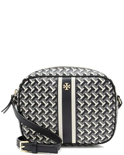 Tory Burch Black Coated Canvas T Zag Camera Bag (authentic Pre-loved)