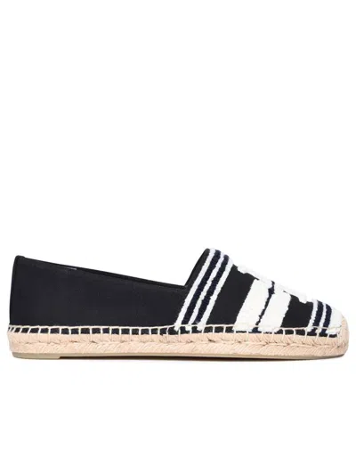 Tory Burch Black Cotton Blend Espadrilles