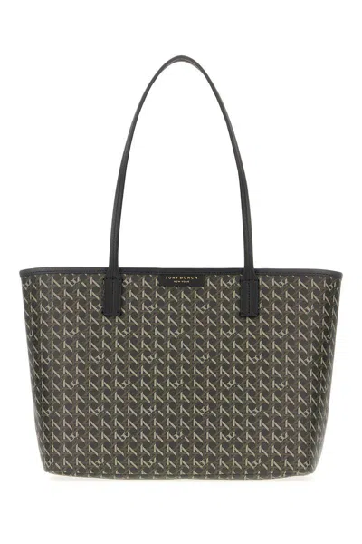 Tory Burch Black Cotton Ever-ready Small Tote Bag