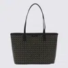 Tory Burch Black Cotton Ever-ready Small Tote Bag
