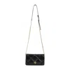 Tory Burch Kira Diamond Quilt Chain Wallet In Black