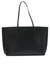 Tory Burch Black Cow Leather Cotton Shoulder Bag In Pattern
