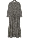 Tory Burch Black Dress With All-over Geometric
