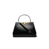 Tory Burch Eleanor Mini Satchel Leather Shoulder Bag In Black