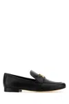 Tory Burch 'eleonor' Black Slip-on Loafers With Double T In Black