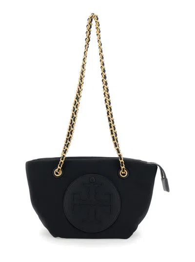 TORY BURCH BLACK ELLA SMALL SHOULDER BAG