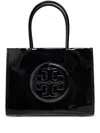 Tory Burch Black Ella Tote Bag In Black