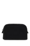 Tory Burch Black Fabric Clutch In Black