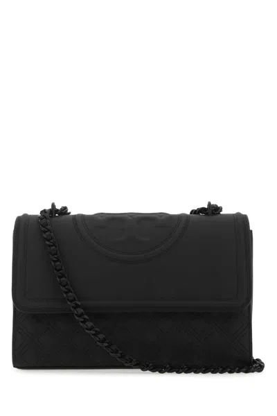Tory Burch Black Fabric Fleming Matte Shoulder Bag  Nd  Donna Tu
